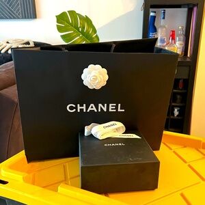 Chanel medium size shopping bag. Small box. Chanel ribbon.  Authentic!!